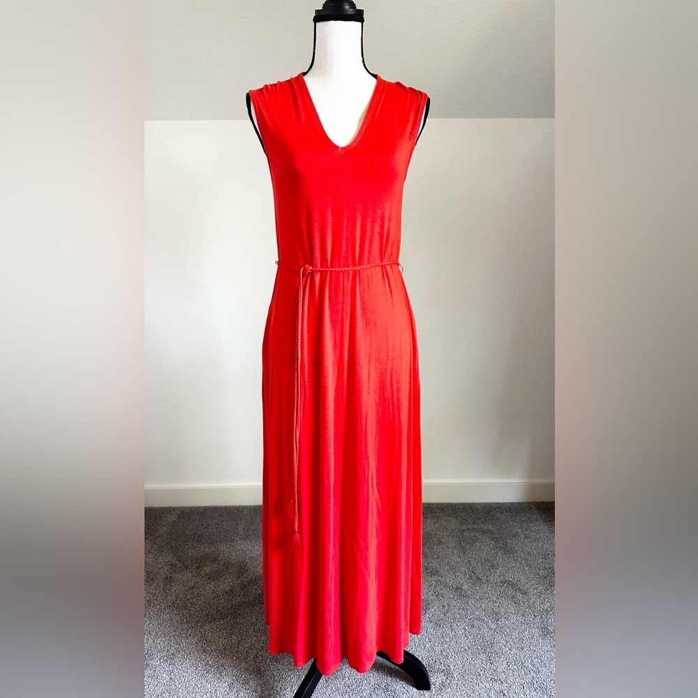 Matilda Jane Dress In The Breeze Maxi Dress. Size Xtra Small XS Orange Knit.
